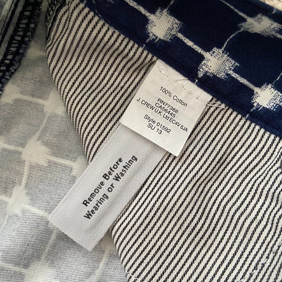 NWOT Madewell indigo and white cutoff shorts 27 - Picture 4 of 5